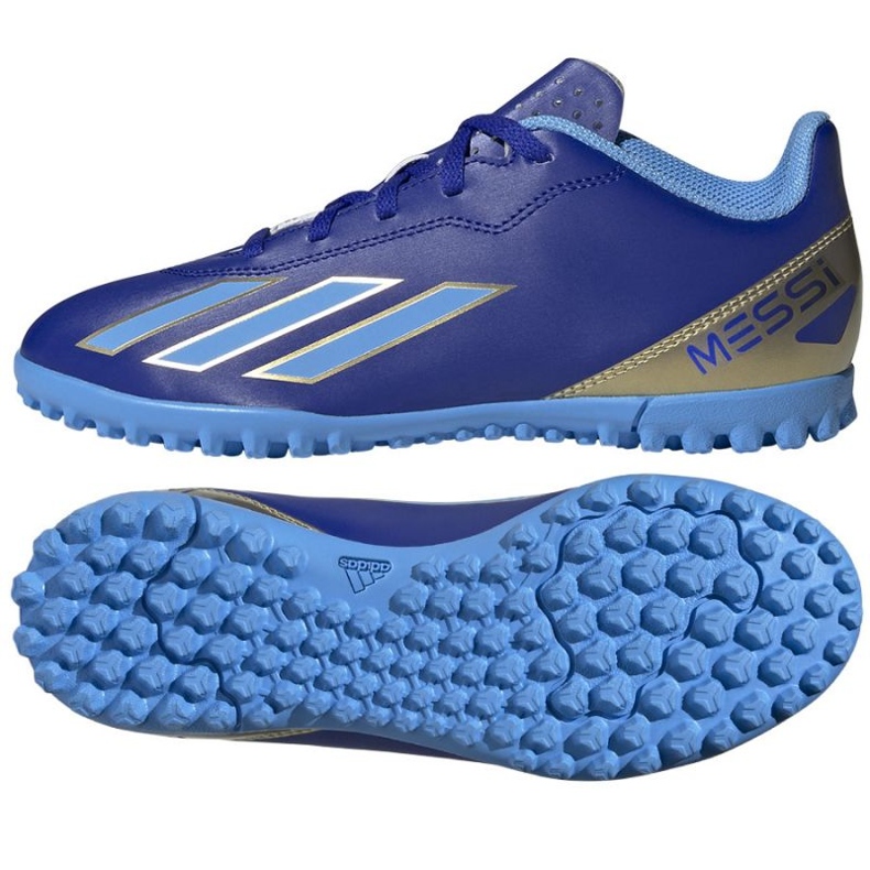 Pantofi Adidas X Crazyfast Club Messi Jr Tf ID0722 albastru 1