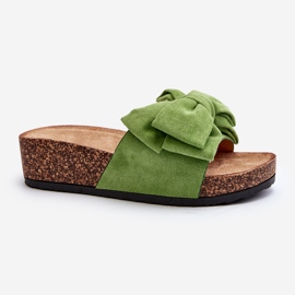 Flip-flops de damă pe platformă din plută cu fundă, verde Tarena 2
