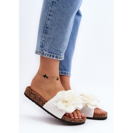 Flip Flops de damă cu flori albe de la Lulania 2