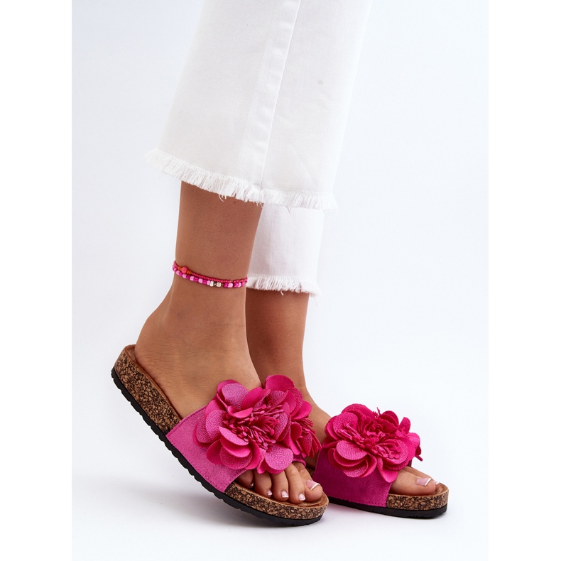 Flip Flops Damă Cu Flori Fuchsia Lulania roz 2 Flip Flops Damă Cu Flori Fuchsia Lulania roz 2