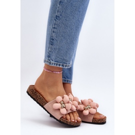 Flip-flops De Dama Cu Decoratiuni, Roz Bunlia 2 Flip-flops De Dama Cu Decoratiuni, Roz Bunlia 2