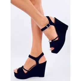 Waite Sandale negre cu pană negru 1 Waite Sandale negre cu pană negru 1