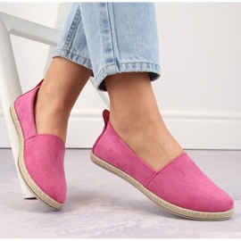 Espadrile cu slip-on damă din piele intoarsa, roz Potocki W16009 1