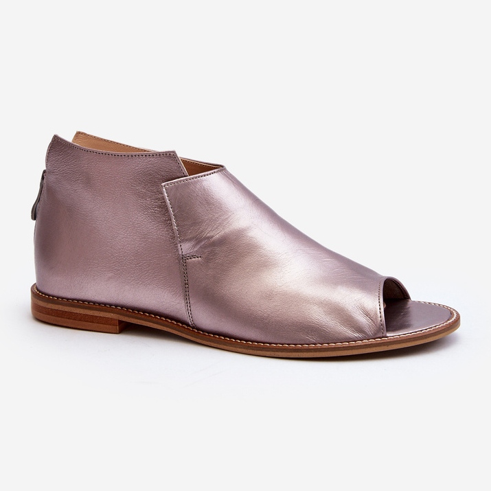 Sandale de damă din piele Laura Messi 2443 Rose Gold roz 2