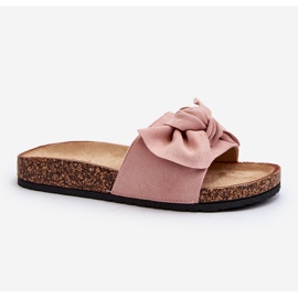 Flip-flops de damă cu fundă, Ezephira roz 1