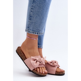 Flip-flops de damă cu fundă, Ezephira roz 2