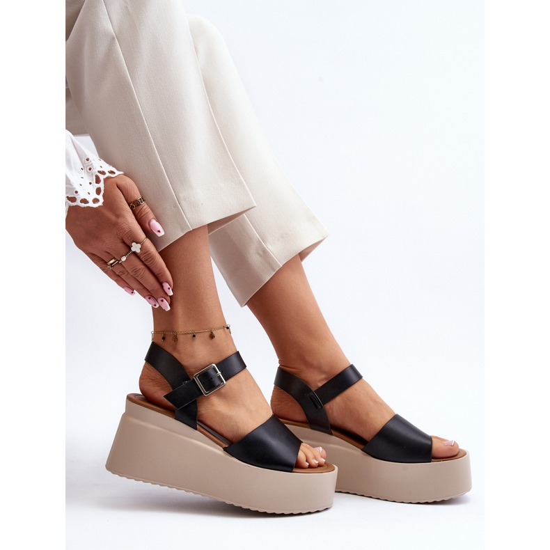 Sandale Negre pentru Damă Geferia negru 2 Sandale Negre pentru Damă Geferia negru 2