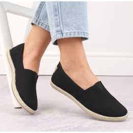 Espadrile negre pentru femei Potocki 16308 negru 1 Espadrile negre pentru femei Potocki 16308 negru 1