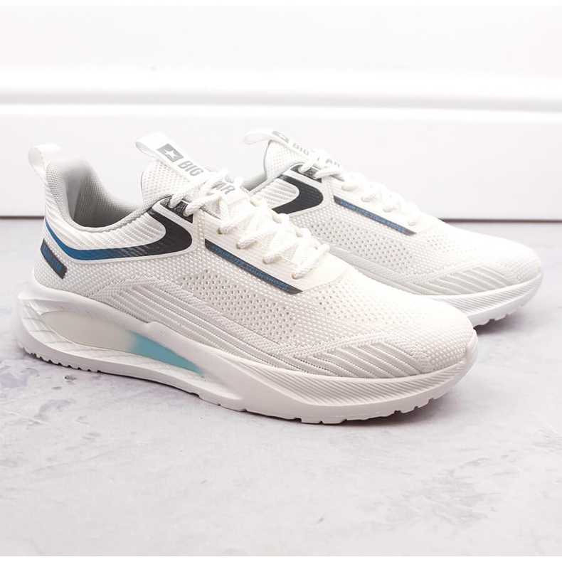 Pantofi sport albi cu șireturi pentru bărbați Big Star NN174374 1 Pantofi sport albi cu șireturi pentru bărbați Big Star NN174374 1