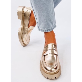 Mocasini cu platforma Sidney Gold de aur 1