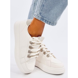 Tenisi Sadri Beige cu sireturi groase bej 2 Tenisi Sadri Beige cu sireturi groase bej 2