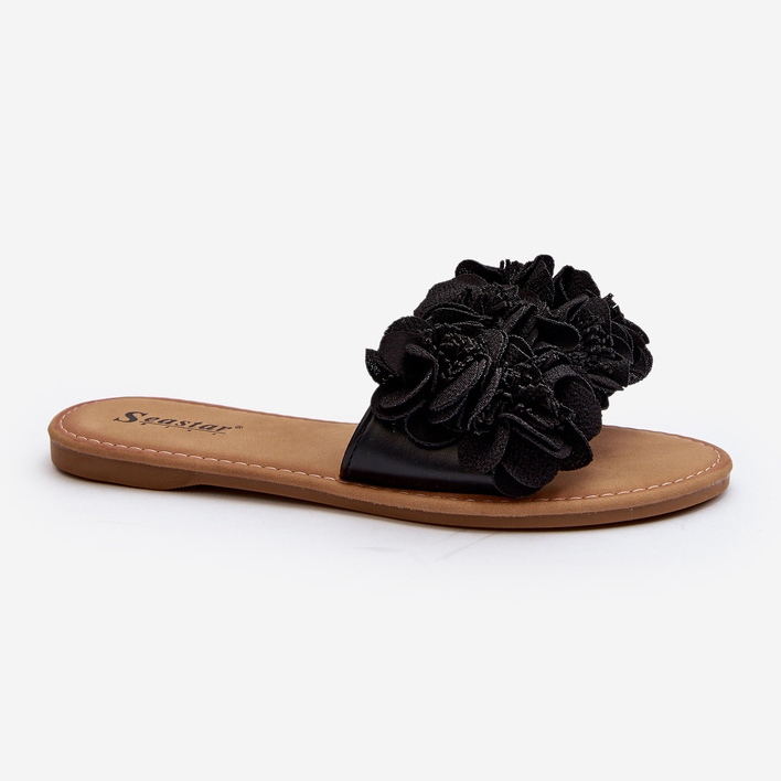 Flip-flops de damă Flower Eelfan negru 2