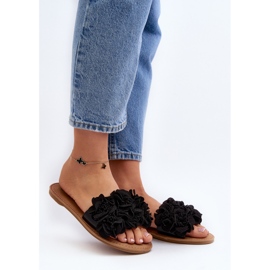 Flip-flops de damă Flower Eelfan negru 3