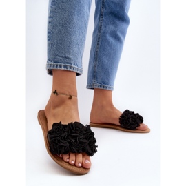 Flip-flops de damă Flower Eelfan negru 4