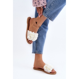 Flip Flops Damă Cu Flori Alb Eelfan 5