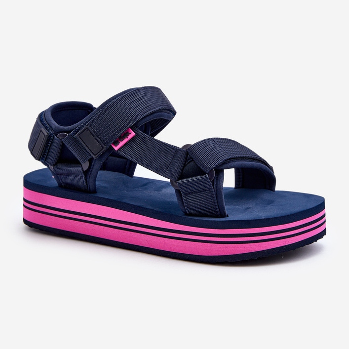 Sandale cu platformă pentru damă Lee Cooper LCW-24-05-2754L Bleumarin albastru 1