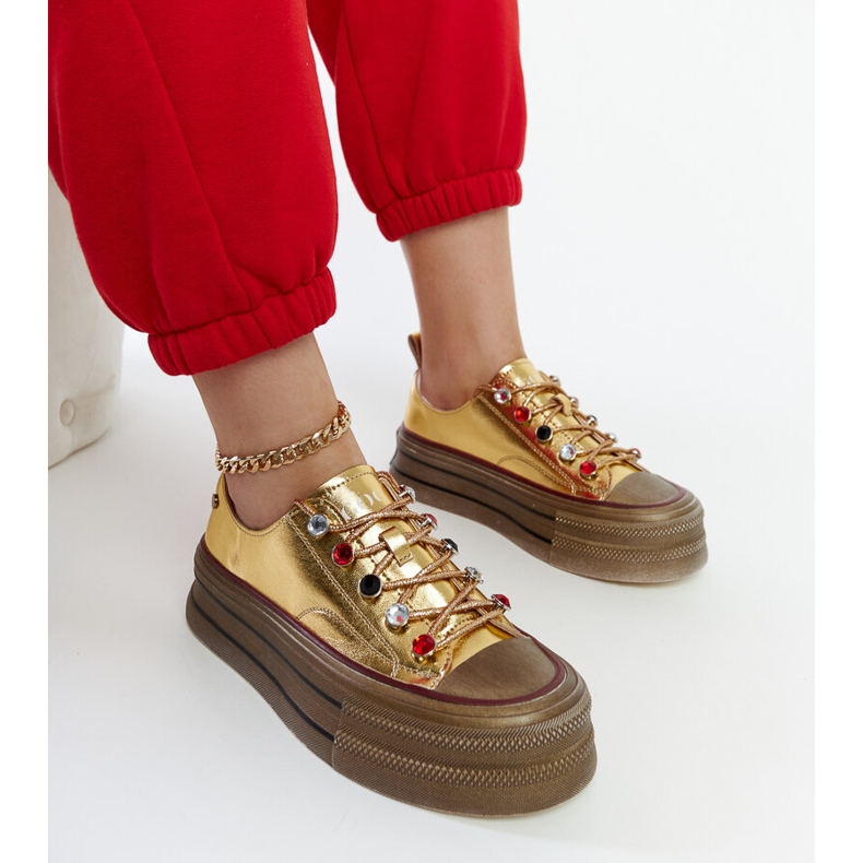 Adidasi aurii pe platforma GOE NN2N4055 de aur 1