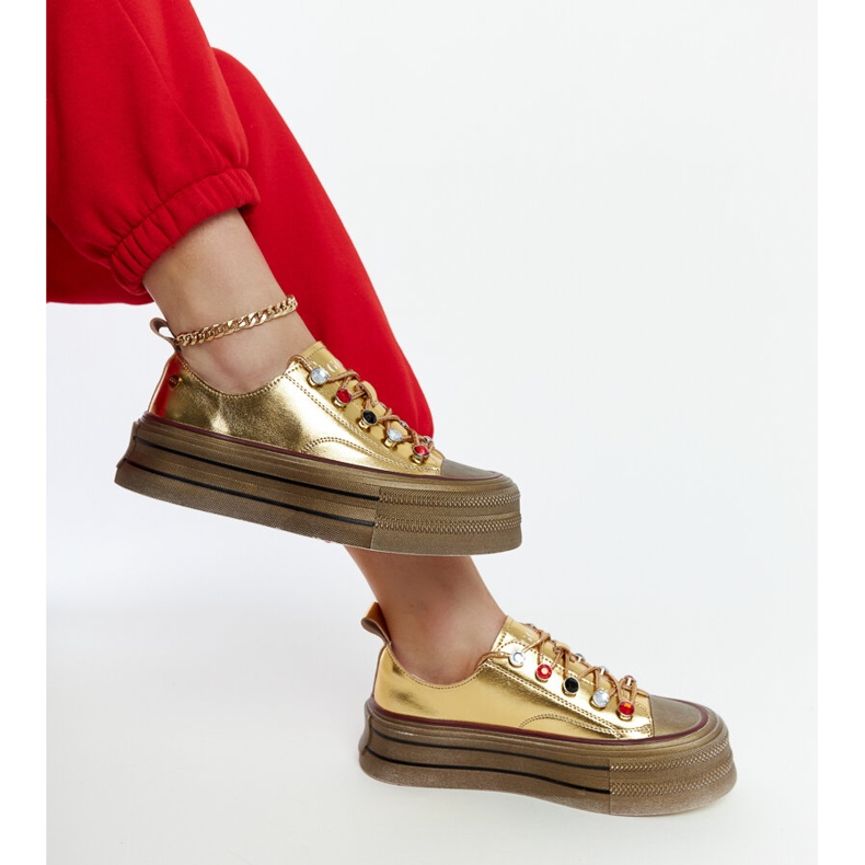 Adidasi aurii pe platforma GOE NN2N4055 de aur 2