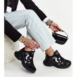 Adidași negri cu talpă iacobină masivă negru 1 Adidași negri cu talpă iacobină masivă negru 1