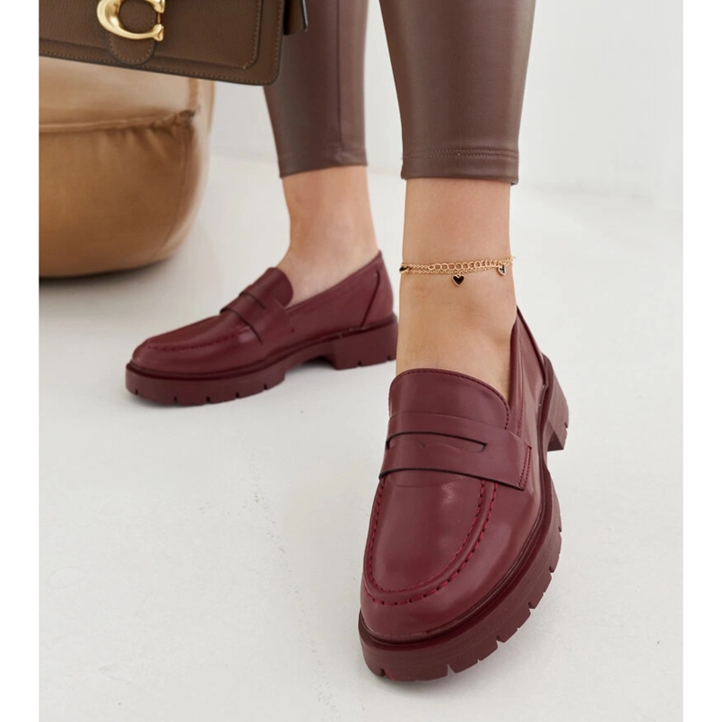 Mocasini Burgundy Maybritt roșu 1 Mocasini Burgundy Maybritt roșu 1