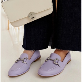 Mocasini violet cu zirconi de la Marija 1