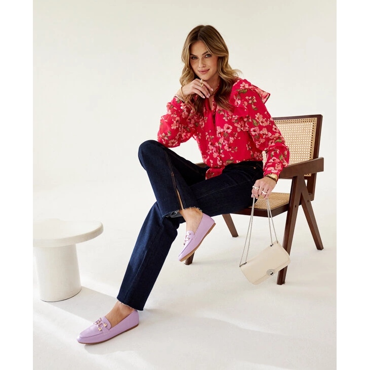 Mocasini violet cu catarama Comerio 2