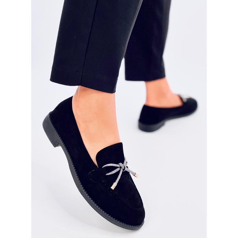 Mocasini de dama Saras Black din piele intoarsa negru 2 Mocasini de dama Saras Black din piele intoarsa negru 2
