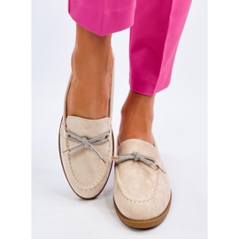 Mocasini de dama Saras Beige din piele intoarsa bej 2 Mocasini de dama Saras Beige din piele intoarsa bej 2