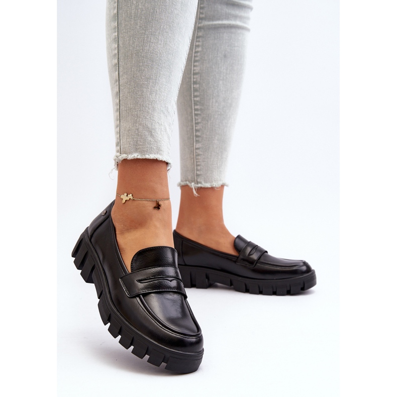 Vinceza Mocasini Dama Piele Eco Neagra Seravisa negru 2