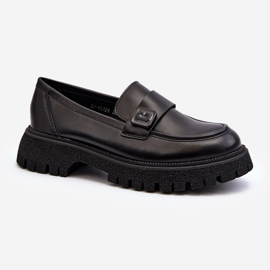 Vinceza Mocasini De Dama Cu Curea Flanila Neagra negru 2