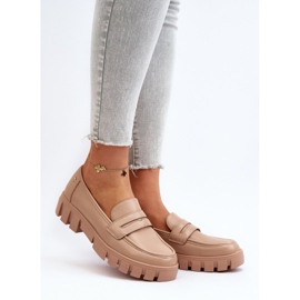 Vinceza Mocasini de dama din piele ecologica Bej Seravisa 2