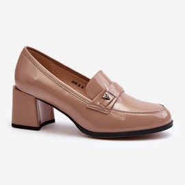 Vinceza Papuci cu toc inalt lavete bej Felicijana 2