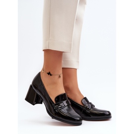 Vinceza Papuci cu toc inalt patentati negri Felicijana negru 2