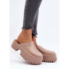 Flip-flops de damă On A Massive Sole Big Star NN274016 Bej 5