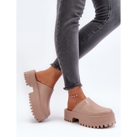 Flip-flops de damă On A Massive Sole Big Star NN274016 Bej 7