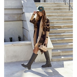 S.Barski Cizme înalte pentru femei Green verde 1