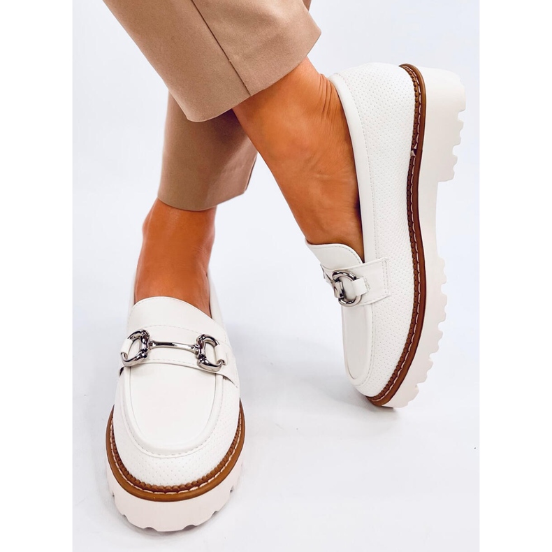 Mocasini dama Clays White alb 1