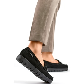 Mocasini negri de dama cu talpa confortabila negru 2 Mocasini negri de dama cu talpa confortabila negru 2