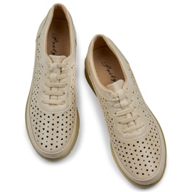 Pantofi confortabili de dama cu banda elastica bej 1