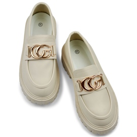 Mocasini bej pe platforma si mocasini de dama bej 1