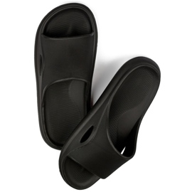 Șlapi negri pentru piscină negru 2
