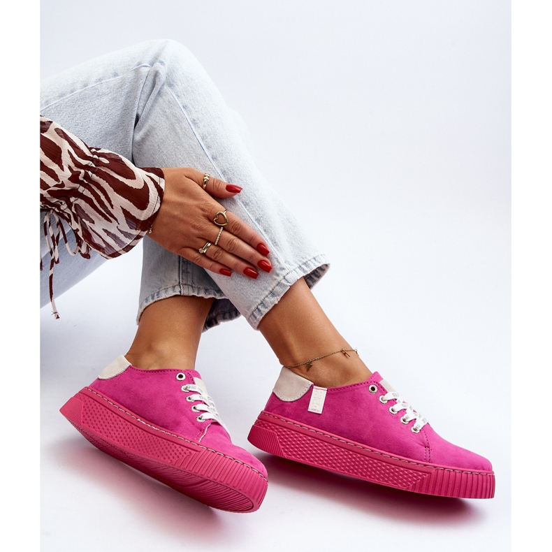 Pantofi de damă cu sistem de spumă cu memorie Big Star NN276004 fucsia roz 1