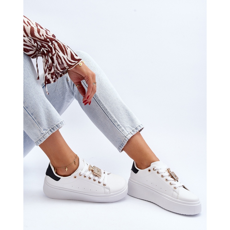 Tenisi Albi De Dama Cu Decorat Celedria 1