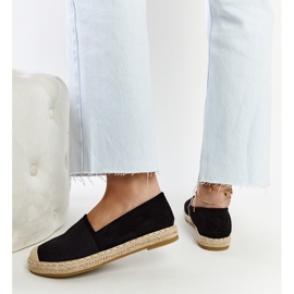 Espadrile negre lucioase pe platforma Ming negru 5