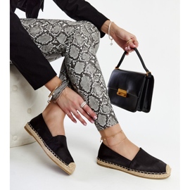 Espadrile negre strălucitoare cu platformă Caithlin negru 1