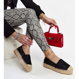 Espadrile negre Danica cu platforma negru 1