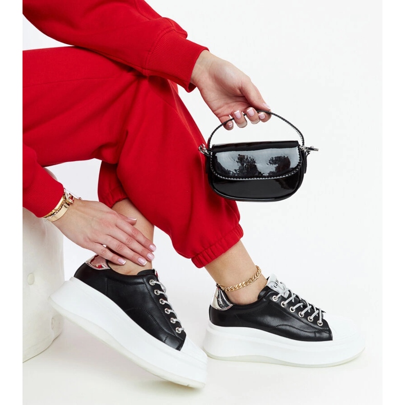 Tenisi negri pe platforma GOE NN2N4034 negru 1