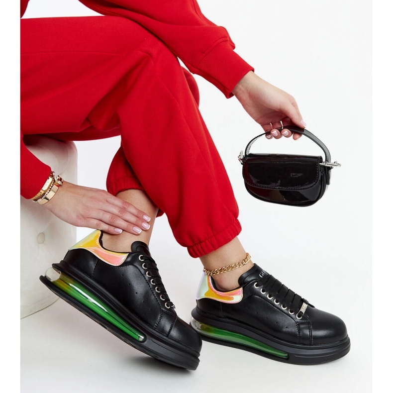 Tenisi negri pe platforma GOE NN2N4030 negru 1