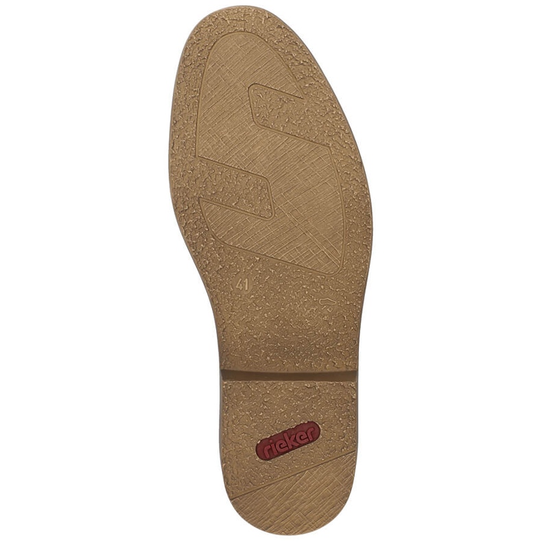 Pantofi barbati comozi din piele, eleganti, ajurati, bleumarin Rieker 13431-14 albastru 1