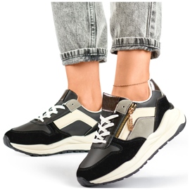 Pantofi sport casual dama, adidasi negri negru 2